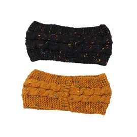 Ipetboom 3sets Unique Appearance Design Headband Comfortable Stretch Headwrap Knitted Hairband for Women Adjustable Headband 2pcs*3