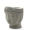 Designer Stone Buddha Head Planter-Solid Stone, with Drainage, Sealed for