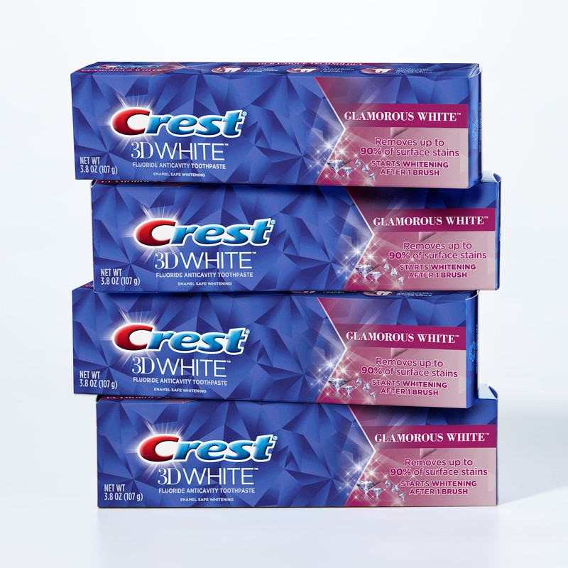 Crest 3D White Luxe, Glamorous White, Vibrant Mint Toothpaste 4.1