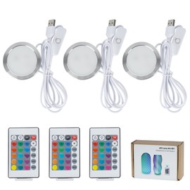 BambooSegD Remote Control RGB LED Lamp Kit 001 for Bambu Lab Multicolor RGB Includes Button Battery Makerworld 3D Printed DIY Hardware Model Spare Parts 5V USB Powered (3)