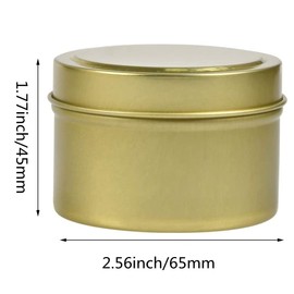 SONVIIBOX 24pcs Gold Candle Tins, 4oz, DIY Candle Making Kit, Storage Jars, Adult, Unisex, Traditional, Christmas