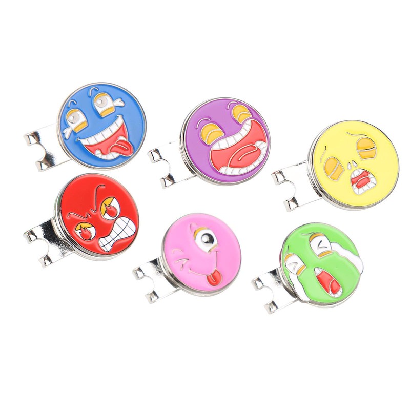 VGEBY Golf Ball Markers with Silver Golf Cap Clips 25