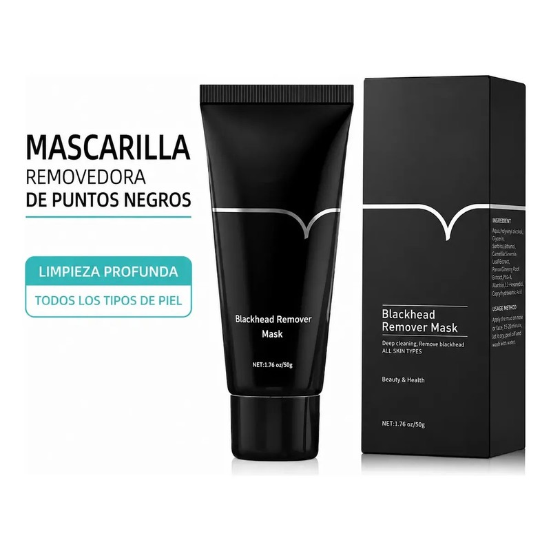 Mascarilla Facial 50g Carbón Activado Elimina Puntos Negros