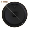 Plumeet Metal Wall Clock, 13'' Non Ticking Classic Silent Iron