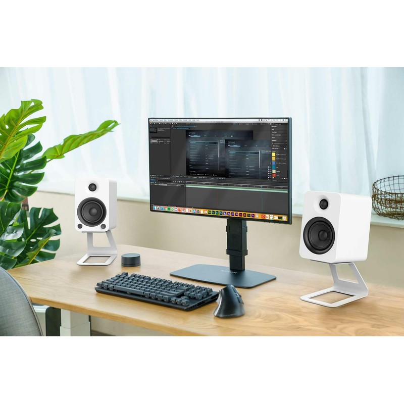 Kanto SE4 Elevated Desktop Speaker Stands for Medium Bookshelf Speakers