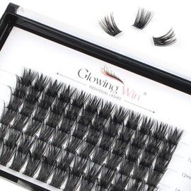 Glowingwin Individual Lashes Cluster Lashes Natural Look 10-16mm Mixed 72 Clusters Volume Reusable Eyelashes Individual DIY Lash Extensions At Home