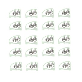 Leadigol 20PCS Night Fishing Bell Alarms,Double Bells Alarm Fluorescent Night Fishing Rod Tip Fish Bite Bell Clip