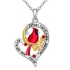 Fenthring Red Cardinal Necklace for Women Mom Mother Daughter Friend
