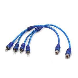 sourcing map 2Pcs Female to 2 Male RCA Splitter Adapter Y Cable Wire for Car