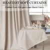 Blackout Curtains 24 Inch Long for Bedroom, Oatmeal 2 Panels