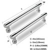 CABDM 6 Pack Polished Chrome Cabinet Pulls,4 Inch(102mm) Hole Centers