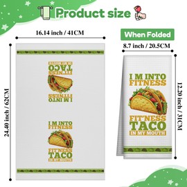 Taco Kitchen Towels,Taco Gifts,Taco Accessories Kit,Cute Kitchen Dish Hand Towels Tea Towel,House Warming Gifts,Funny Kitchen Decor,Hostess Taco Tuesday Gift,Mexican Kitchen Towels Decorative Set of 2