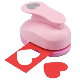 LOONENG LOONENG 2 Inch Heart Punch, 50mm Heart Lever Action Craft Punch, Heart Shaped Hole Punch for Paper Crafts, Weddings, Cardstock, Gift Wrapping, Greeting Cards and Scrapbooks