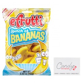 Candy Retailer eFrutti Gummi Candy 3.5oz Bags (Bunch of Bananas) | With Candy Retailer Sticker