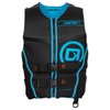 O'Brien Men's Flex V-Back Life Jacket - Black/Cyan (XX-Large)