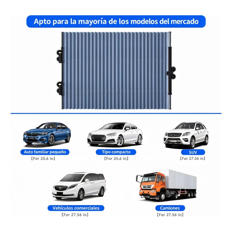 Visera Para El Parabrisas Del Auto, Cortina Parasol Retráctil Apta