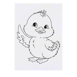 'Cute Duckling' Temporary Tattoo - Water Resistant, Skin-Safe, Non-Toxic Transfer (TO00080781)