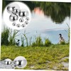 BESPORTBLE Metal Decorative Balls 10pcs Stainless Steel Gazing Half Balls