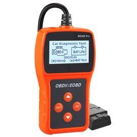 WIYETY OBD2 Diagnosegerät, Auto OBD2 Scanner Codeleser mit DTC, Diagnose Fehlerspeicher Auslesen, KFZ-Fehlercode-Lesegerät, 6 Sprachen, Geeignet für die Batterieprüfung von 12V Benzinfahrzeugen