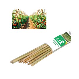 3ft Natural Bamboo Plant Stakes for Tomatoes, Beans, Flowers, Potted, Climbing Plants 25pcs
