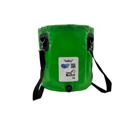 PBP Bailey 30 Litre Folding Utility Bucket with Quick Hose Connector (Light Green)