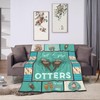 Otter Blanket Soft Cozy Otter Gifts for Otter Lovers Throw