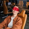Satin Eye Mask Sleep Mask, 2pcs Soft Blindfold Valentine Couples