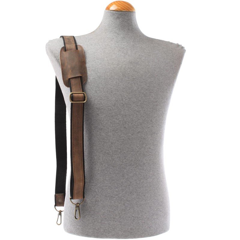 LECONI LEC-R2 Leather Nylon Shoulder Strap Wide Shoulder Strap for