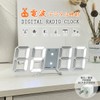 Radio Clock Table Clock, Wall Mounted, Digital, Small, Tabletop, Temperature,