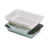 Ihara Planning VC-GRL Stackable Antibacterial Bat & Colander, Wide, Smoky