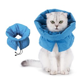 Cat Recovery Collar, Soft Adjustable Cat Cone Alternative, Lightweight Waterproof Fasteners Collars for Cats Kittens Puppies, After Surgery Stop Licking, Post-Surgery or Skin Protection