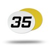Maier USA Vintage Oval MX Number Plate - White -