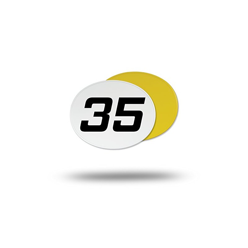 Maier USA Vintage Oval MX Number Plate - White -