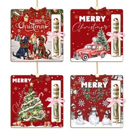 Christmas Tree Ornaments, Christmas Charming Gifts for Women - Unique Wooden Holiday Wallets, Handcrafted Xmas Gifts, Perfect for Gifting and Stocking Stuffers This Holiday Season