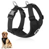 SlowTon Dog Car Vest Harness Multifunction Adjustable Double-Ring Breathable Mesh