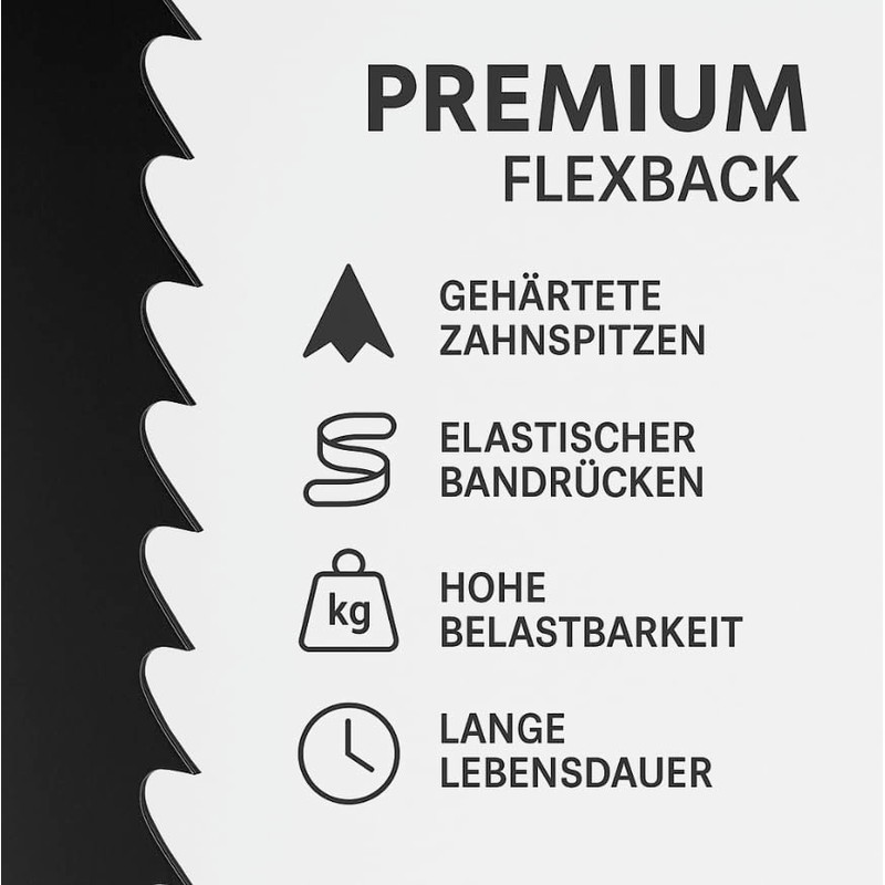 5x Bandsaw Blades Premium Flexback 1790 mm x 6 mm
