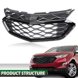 GRAND ORANGE Front Grille Grill Compatible with 2018 2019 2020 Chevy Equinox New Radiator Mesh