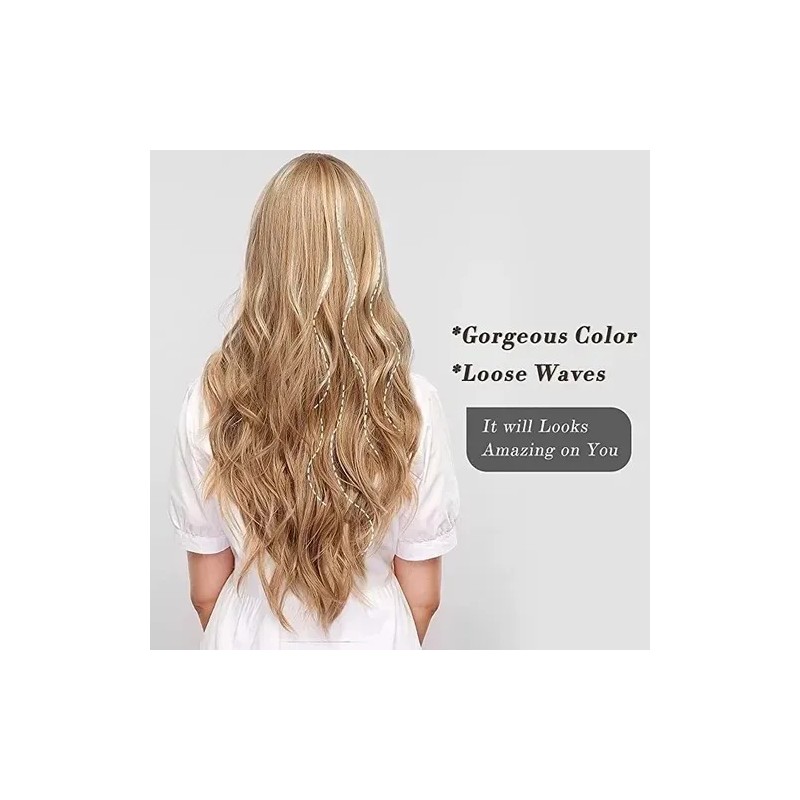 Pelucas Natural Rubia Cosplay Largas Rizada Para Mujer Dama
