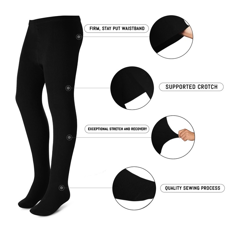 Zubii Mallas básicas para niñas | Mallas planas cómodas y