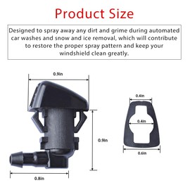 OTUAYAUTO Windshield Washer Nozzles Kit, Compatible with 11-16 Ford Super Duty F250, F350, F450, F550, Washer Jet and Fluid Hose with Connector OE# BC3Z-17603-A