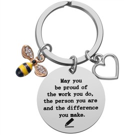 iJuqi Teacher Appreciation Gifts - Teacher Gifts for Women, May You Be Proud of the Work You Do Teacher Keychain, Teacher Christmas Gifts Valentine's Day Gifts for Teacher