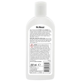 Mr. Metal Metal Polish Liquid All Metal Multipurpose Cleaner, Non-Abrasive, Instant Sterling Silver Cleaner, Brass and Stainless Steel Cleaner, Grime and Tarnish Remover, Chrome Silver Polish, 8 oz