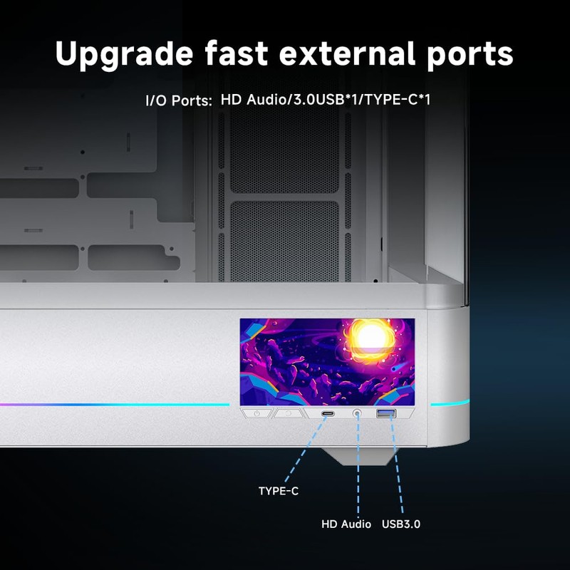 Jungle Leopard AC-02 Digital ATX PC Gaming Computer Case|5.5 Inch