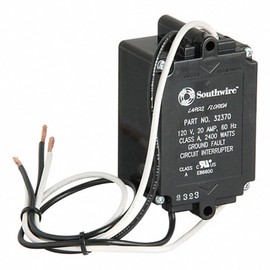 SOUTHWIRE Automatic Reset GFCI Module: #18900000/32370 20A 125V AC, Bare Wire, Bare Wire, 12 AWG Wire Size, 2 Wires (CEP 6095 REPLACEMENT)