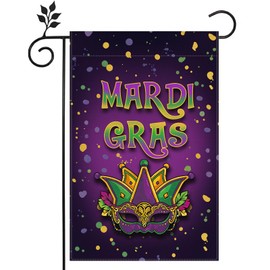 Welcome to the Mask New Orleans Mardi Gras Mardi Gras Flower Garden Flag 12x18 inch Double Sided Home Yard Outdoor Decorative Garden Flag -B