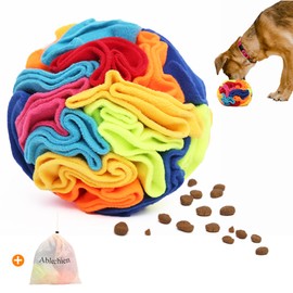 Ablechien Snuffle Ball - Snuffle Ball for Small Dogs, Interactive Dog Puzzles for Puppies with Storage Bag Machine Washable