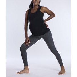 Motherhood Maternity Women's Sleeveless Scoop Neck Side Ruched Pregnancy Tank Top Pack, White/Black/Mocha