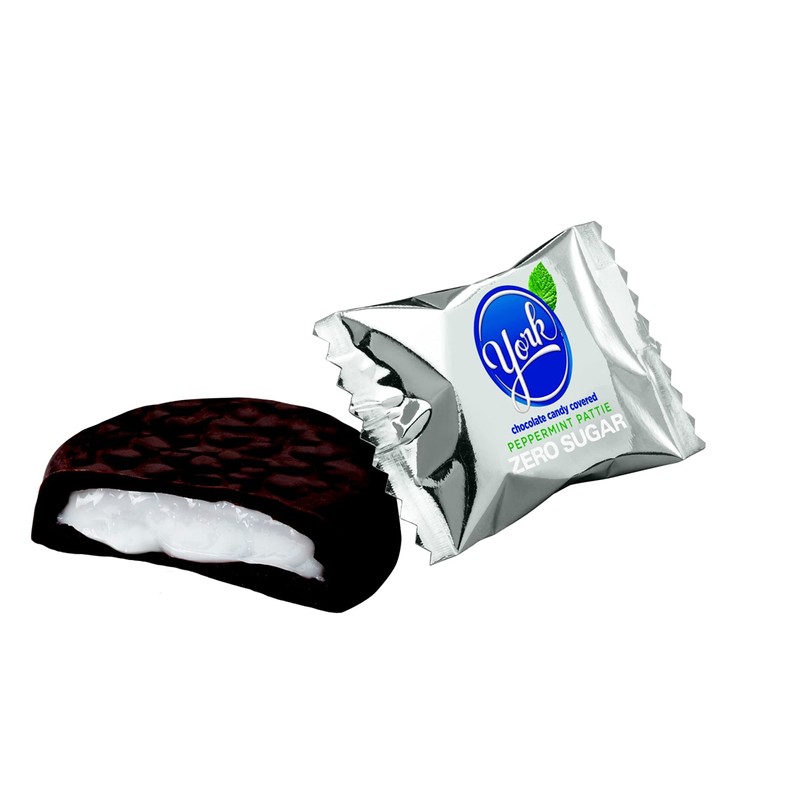 YORK Zero Sugar Chocolate Peppermint Patties, Candy Bags, 3 oz
