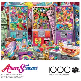 Buffalo Games - Aimee Stewart - Pizza and Pocket Change - 1000 Piece Jigsaw Puzzle for Adults -Challenging Puzzle Perfect for Game Nights - Finished Size is 26.75 x 19.75