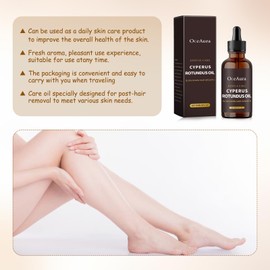 Cyperus Rotundus Oil 2 PCS,Gentle Organic Cyprus Rotundus Oil for All Skin Types for Hair Removal Reduce Unwanted Body Hair, Moisturizing and Nourishing